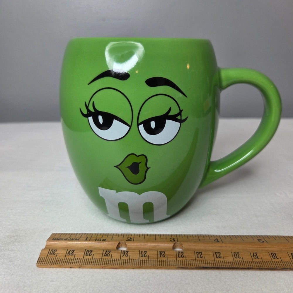M&Ms Lime Green Candy Character Coffee‎ Mug Tea Cup 19oz Large Ceramic
